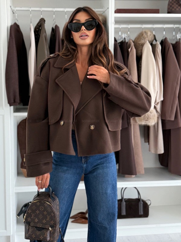 Ladies Elegant Short Wool Jacket Lune London