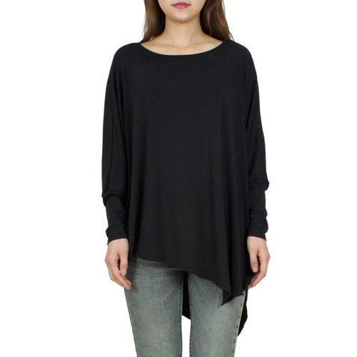 Haut surdimensionné pour femme avec ourlet asymétrique et coupe décontractée Chic & Stil
