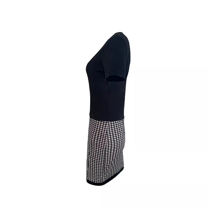 Ladies Chic Houndstooth Midi Dress Lune London