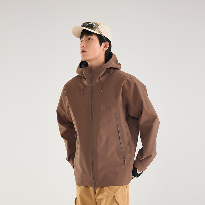 Men's Waterproof Softshell Outdoor Jacket with Adjustable Hood and Breathable Membrane Amarae