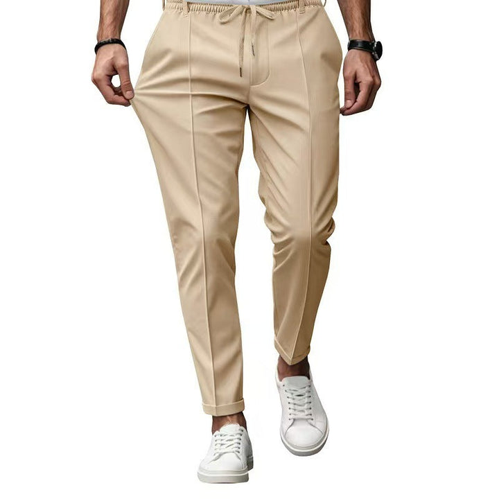 Men's elegant casual pants with elastic waistband and side pockets Amarae
