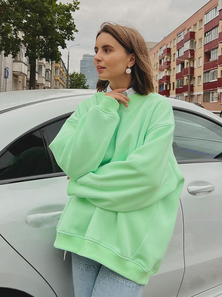 Lune London | Women's Oversized Sweatshirt In Casual Style with Oversized Sleeves and Elastic Cuffs