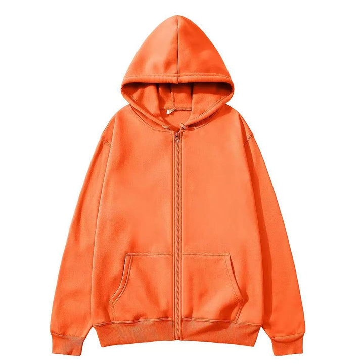 Hooded jacket for ladies in high-quality cotton blend with full zipper Lune London