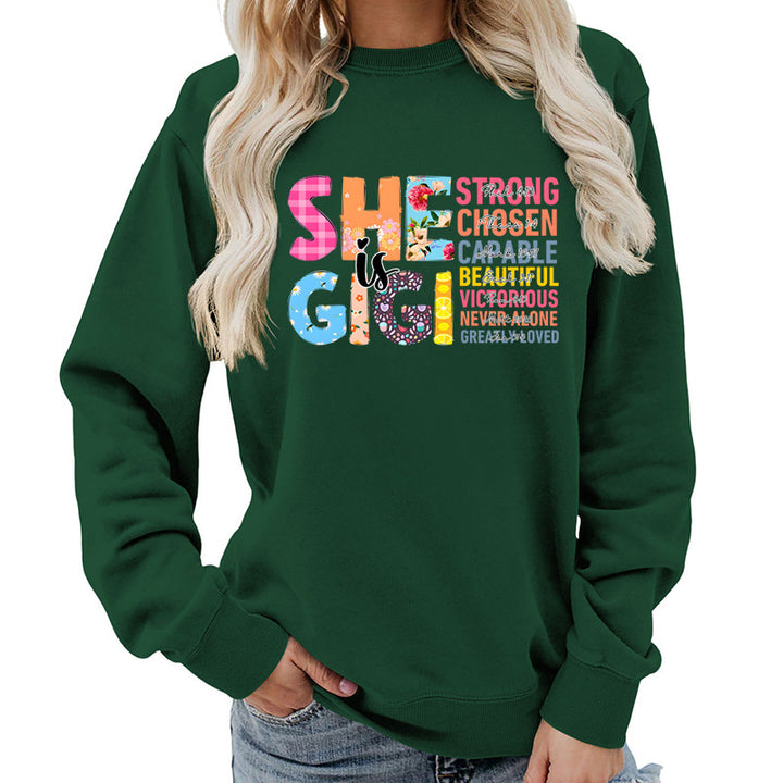 Sweatshirt pour femmes avec design de texte inspirant Chic & Stil