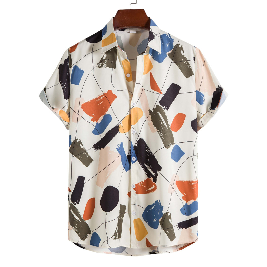 Short sleeve shirt for women with modern graphic print Chic and Style