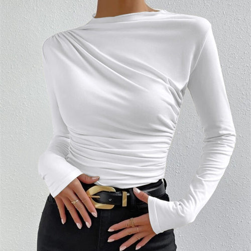 Long sleeve shirt for women with a refined draped design Amarae