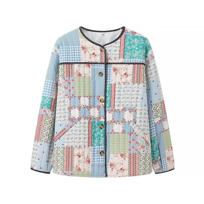 Veste patchwork pour femmes au design élégant et aux poches pratiques Chic & Stil