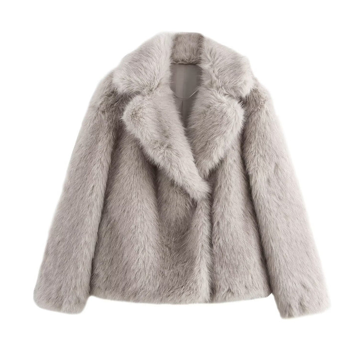 Women faux fur coat glam Lune London