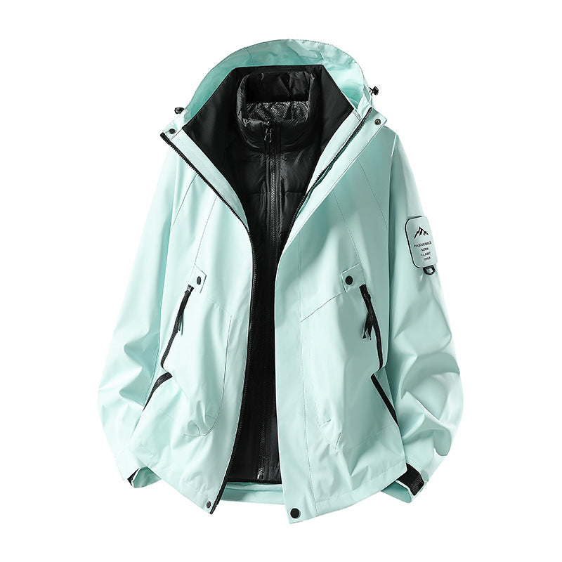 Men's Two-in-One Weather Protection Jacket with Removable Padded Vest and Adjustable Hood Amarae