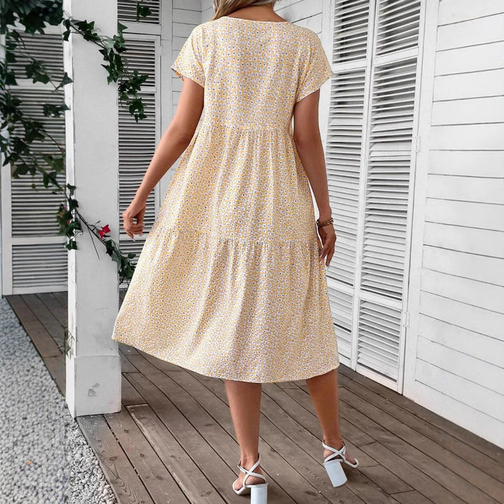 Women leisure floral blouse midi dress Lune London