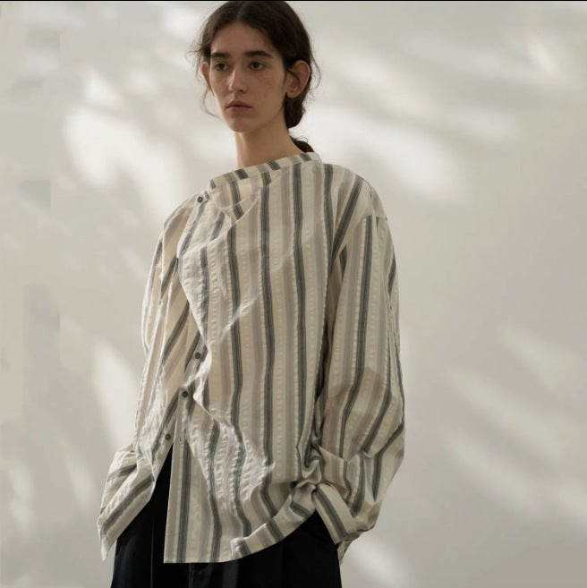 Striped cotton blouse for ladies Amarae