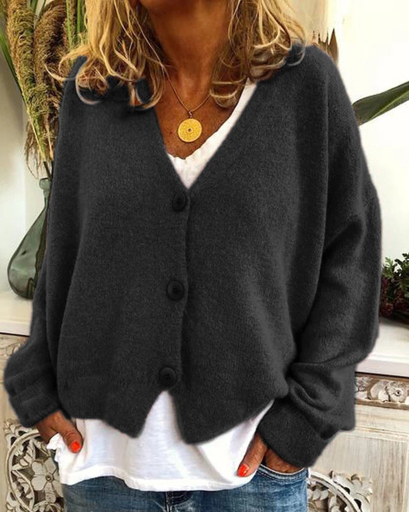 Women cozy knit vest with buttons and modern cut Lune London