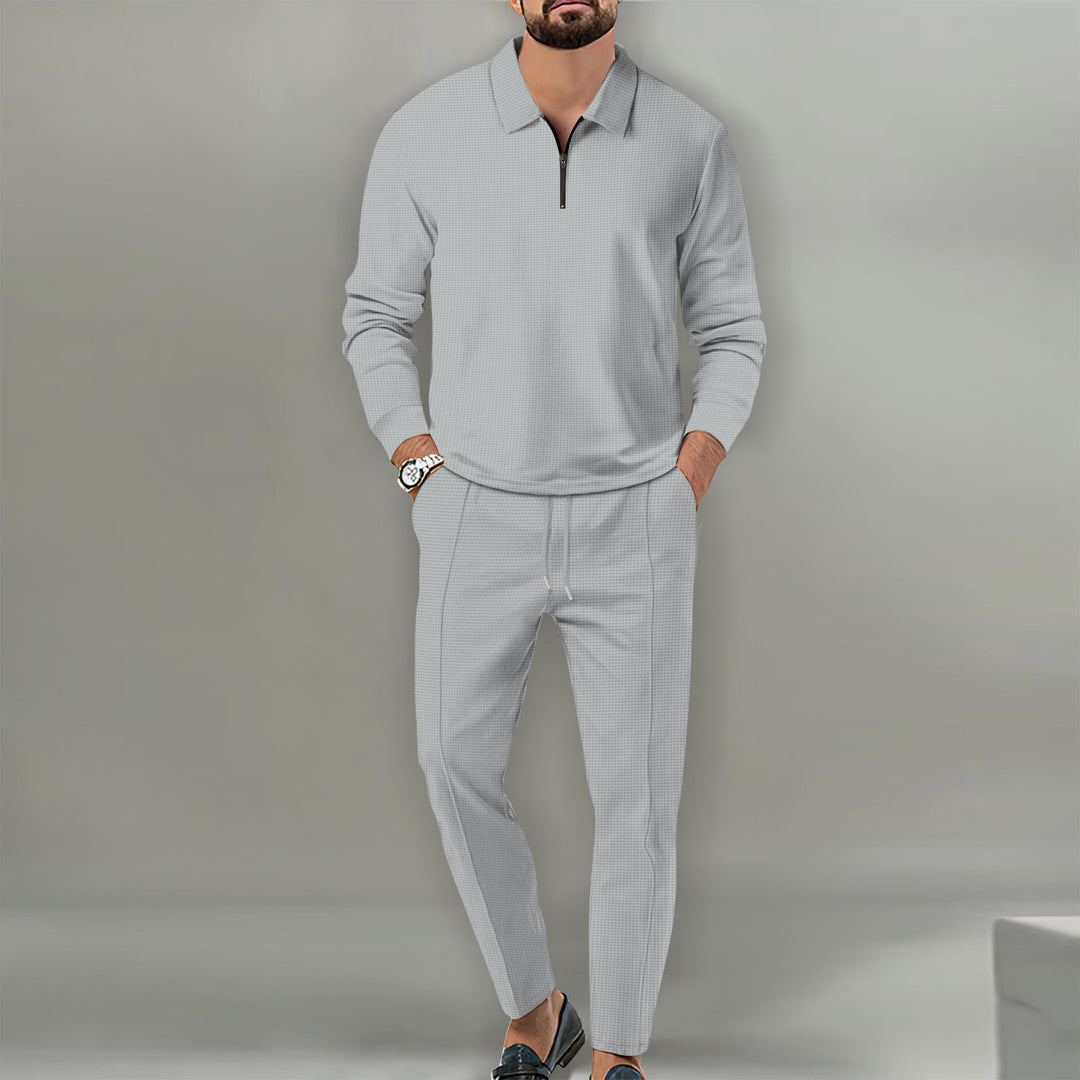 Men's sports leisure set made of breathable material and modern zipper Lune London