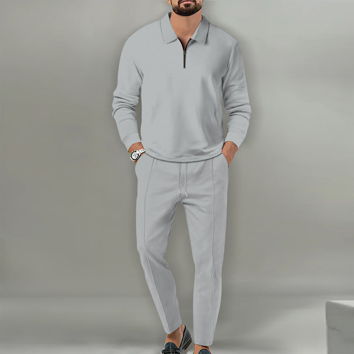 Men's sports leisure set made of breathable material and modern zipper Lune London