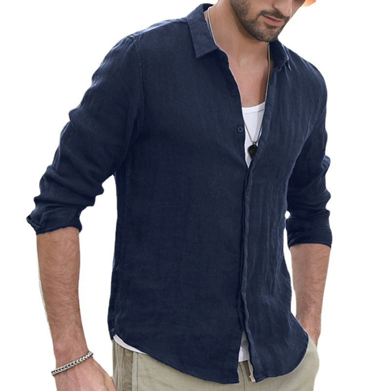 Linen shirt for men with classic collar and relaxed fit Lune London