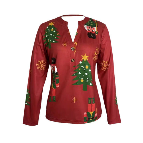 Long-sleeve festive theme top for women Amarae