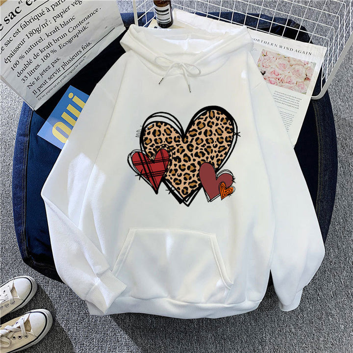 Ladies hoodie with playful heart pattern Chic & Stil