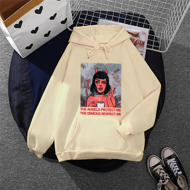 Women's hoodie with creative graphic print Chic & Stil
