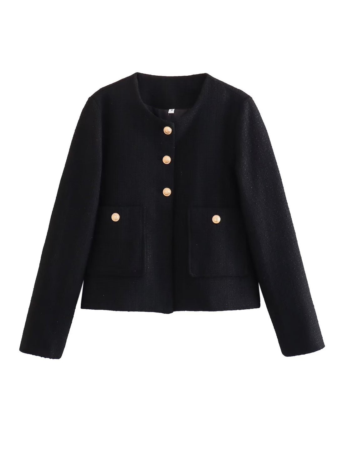 Short tweed jacket for women with decorative buttons Lune London