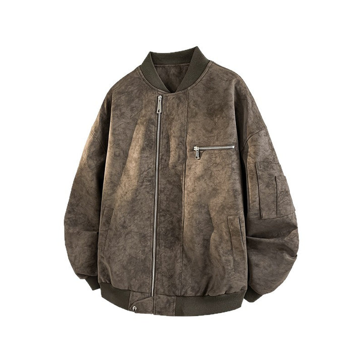 Casual oversized bomber jacket for men made from durable material with handy pockets Lune London