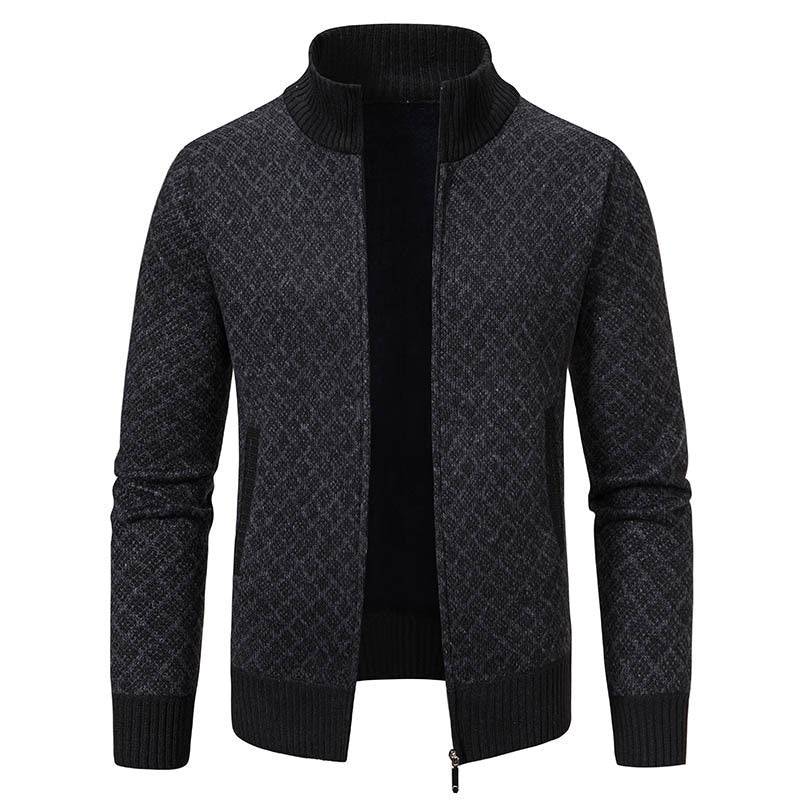 Ladies elegant cardigan with high collar Lune London