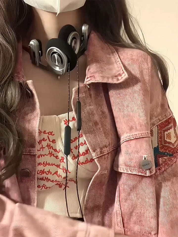Veste en denim pour femmes avec broderie unique et design à la mode Chic & Stil