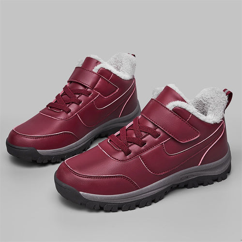 Women's winter booties, lined with warm, with non-slip sole and adjustable Velcro closure Amarae