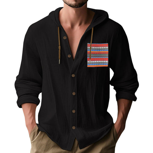 Casual hoodie T-shirt for men with colorful print on the chest Amarae