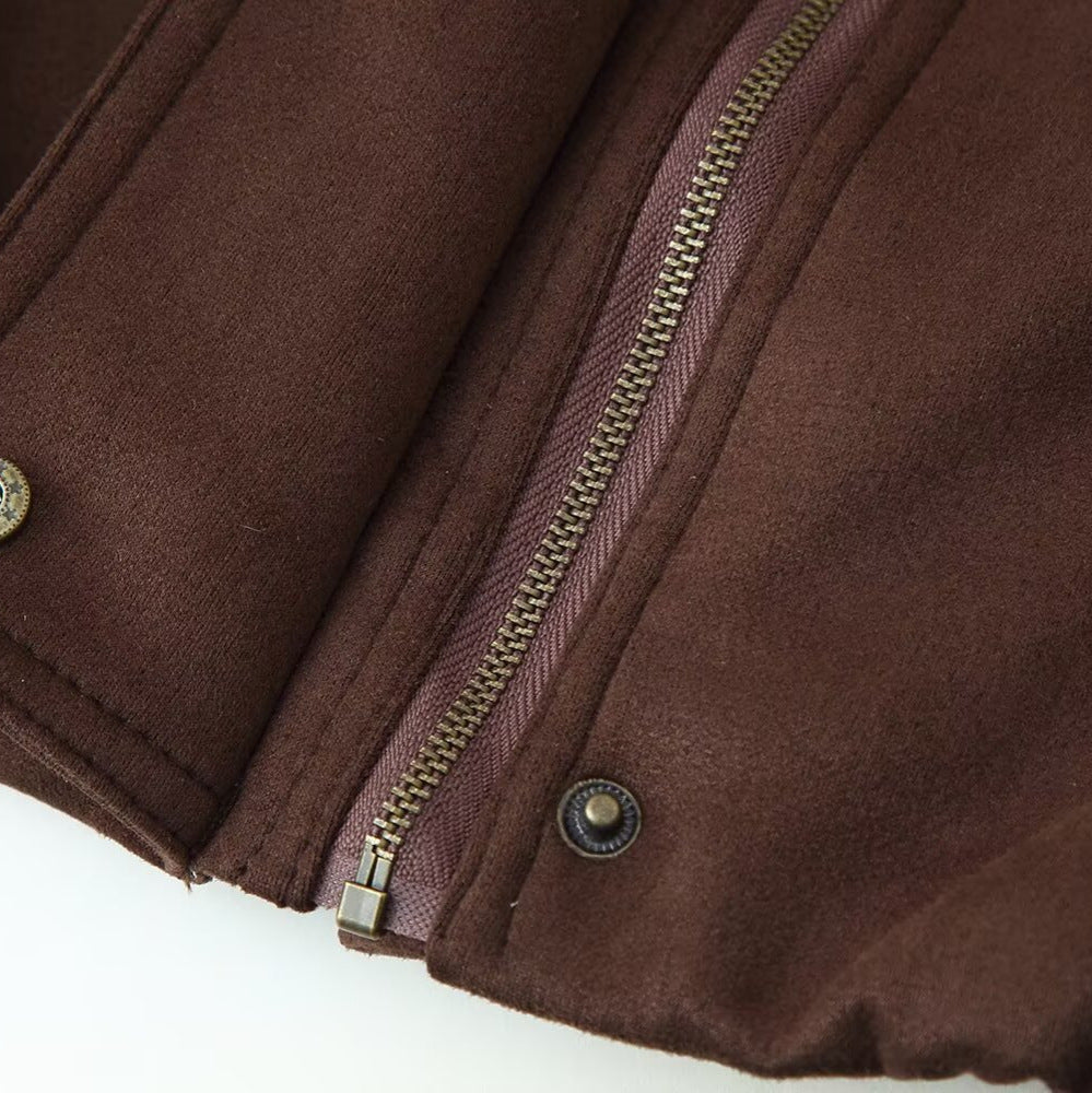 Elegant ladies quilted jacket with high collar Lune London