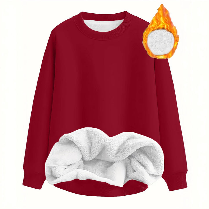Heated sweatshirt for women with plush lining Lune London