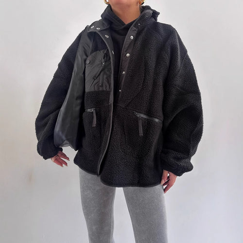 Ladies Oversized Chic Fleece Jacket