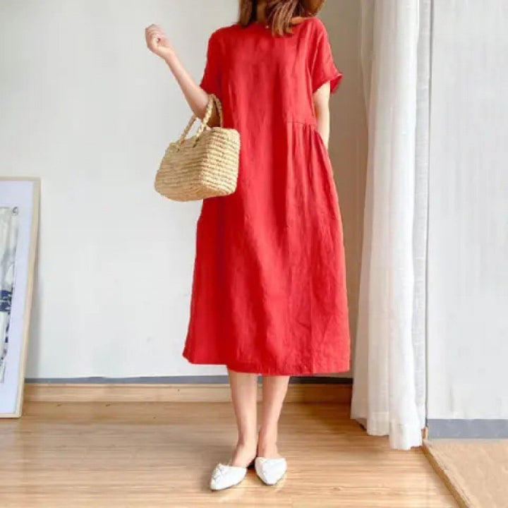 Lune London Women's Casual Long Midi Dress with Pockets