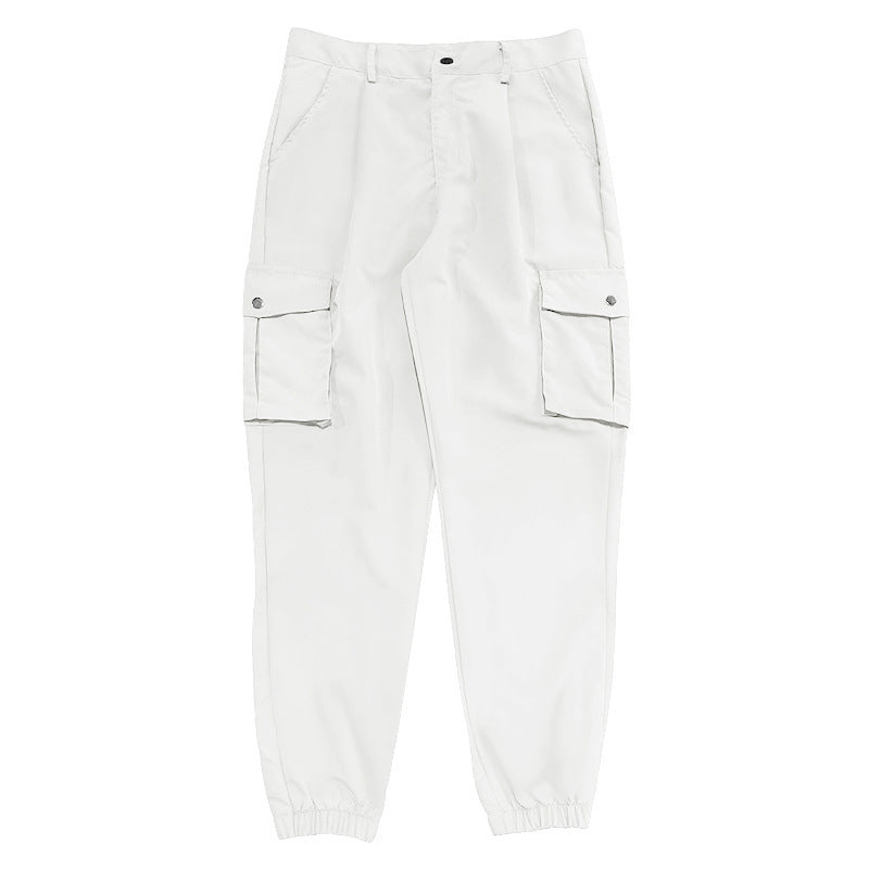 Men's cargo pants with multifunctional pockets and elastic waistband Lune London