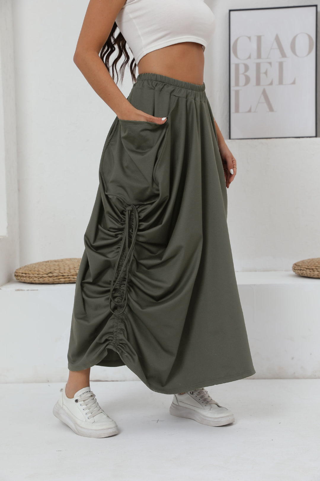 Airy maxi petticoat for women with drawstring and pockets Lune London