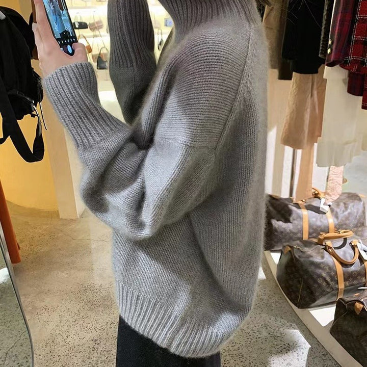 Ladies Cozy High-Quality Knit Turtleneck Sweater Lune London