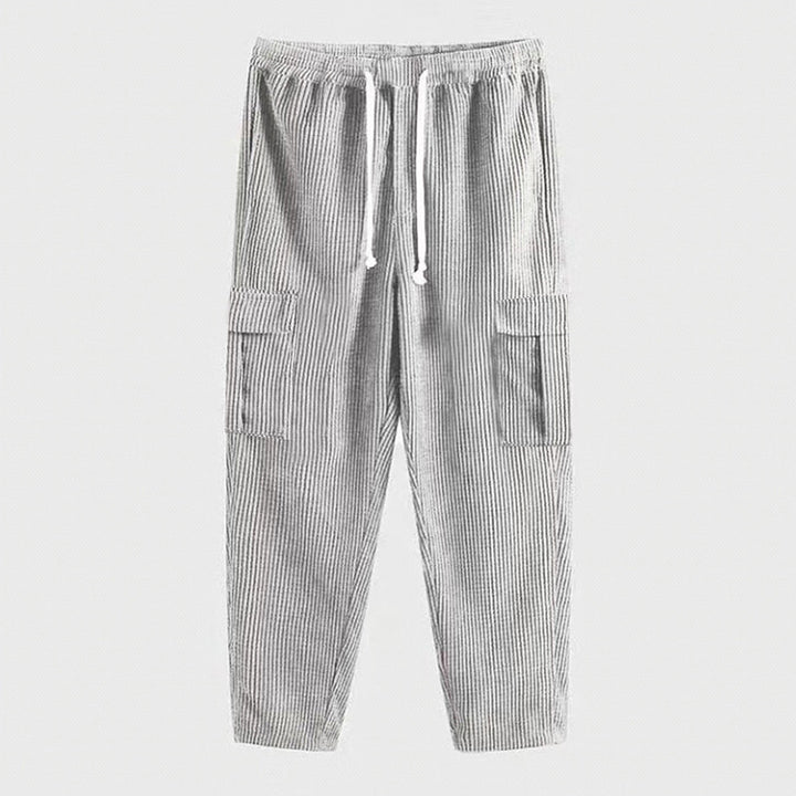 Casual cargo pants for men with practical side pockets and elastic waistband Lune London