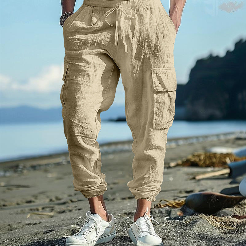 Men's cargo pants with elastic waistband and practical side pockets Lune London 1759578019