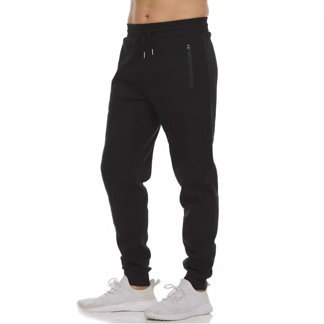 Comfortable men's sporty jogger pants with side zip pockets Lune London