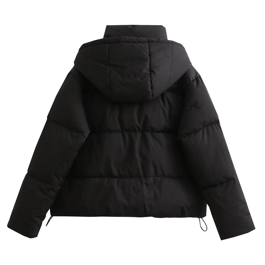 Transitional jacket for women with practical pockets and high collar Lune London