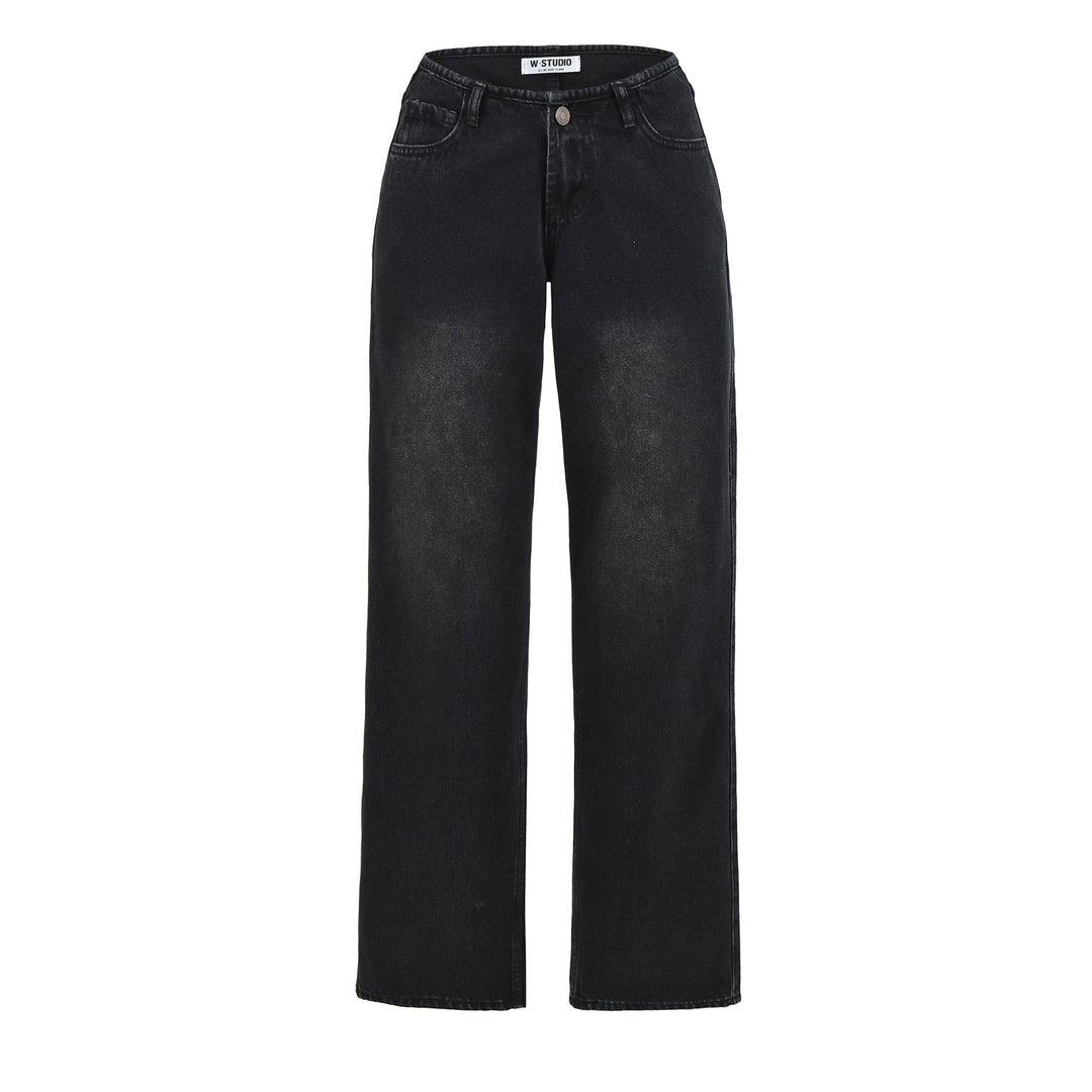 Women Highwaist Cropped Jeans with straight cut and wide leg Amarae