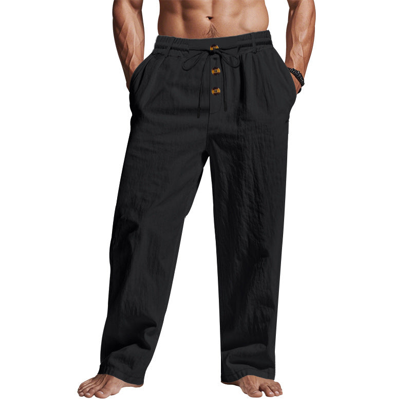 Casual men's pants with adjustable drawstring and practical side pockets Lune London