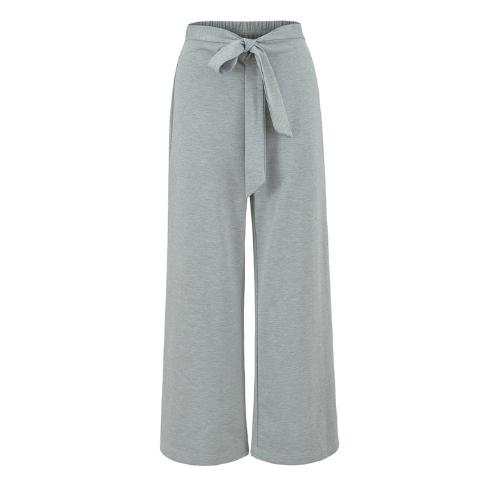 Ladies High-Waisted Wide Palazzo Trousers with Tied Belt Amarae