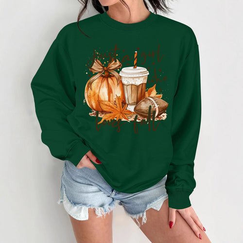 Sweatshirt pour femmes avec motif d'automne et impression inspirante Chic & Stil