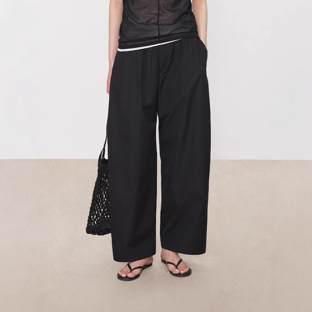 Pantalons palazzo à coupe large pour femmes avec taille élastique Chic & Stil