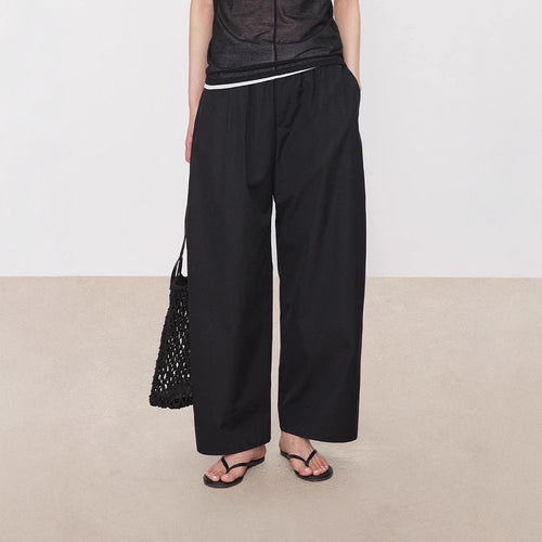 Pantalons palazzo à coupe large pour femmes avec taille élastique Chic & Stil