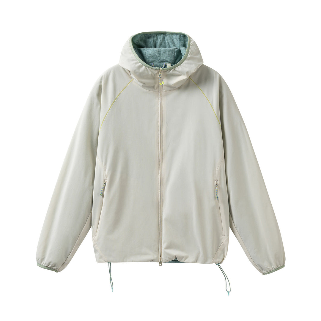 Women's Lightweight Softshell Hoodie with Fleece Lining, Raglan Sleeves and Drawstring Hood