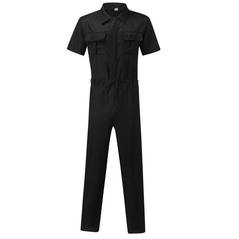 Utility overalls for women with practical pockets and chic belt design