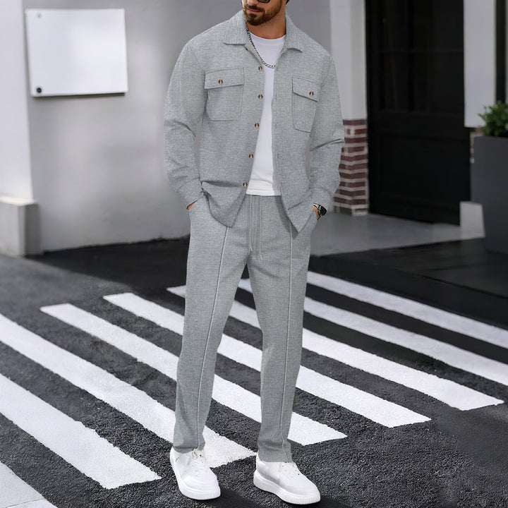 Men's Stylish Leisure Set with Structured Jacket and Comfortable Pants Lune London