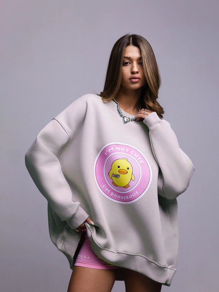 Casual sweatshirt for women with contrasting print Lune London