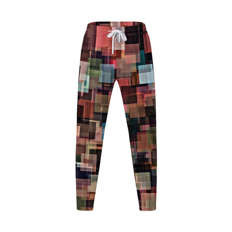 Men's leisure pants with geometric design and elastic waistband Lune London